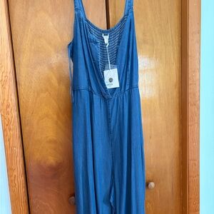 LC Lauren Conrad Denim Blue Jumpsuit
